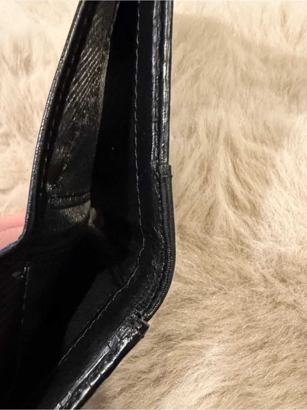 Castello Leather Black Card Sleeve Wallet